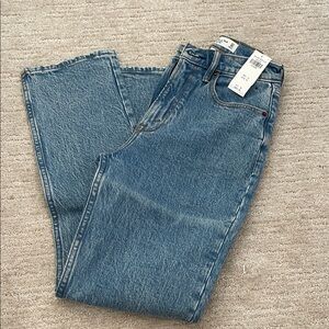 Abercrombie & Fitch Women's Straight Leg Blue Jeans